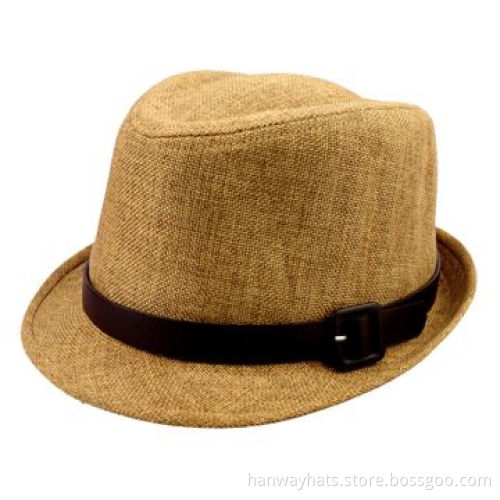 Men's Fashionable Sinamay Hat, Whip Stitches on Crown and at Edge